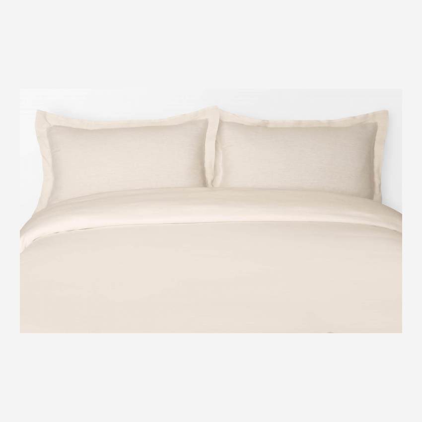 Bettbezug aus Leinen - 260 x 240 cm - Naturfarben