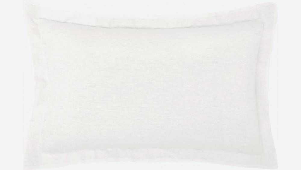 Kopfkissenbezug aus Leinen - 50 x 80 cm - Weiß