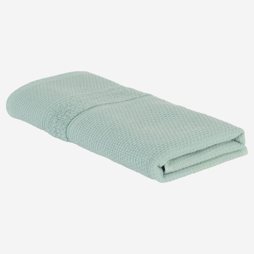 Handdoek van katoen - 50 x 100 cm - Celadongroen