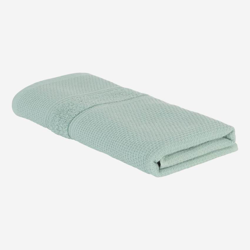 Handdoek van katoen - 50 x 100 cm - Celadongroen