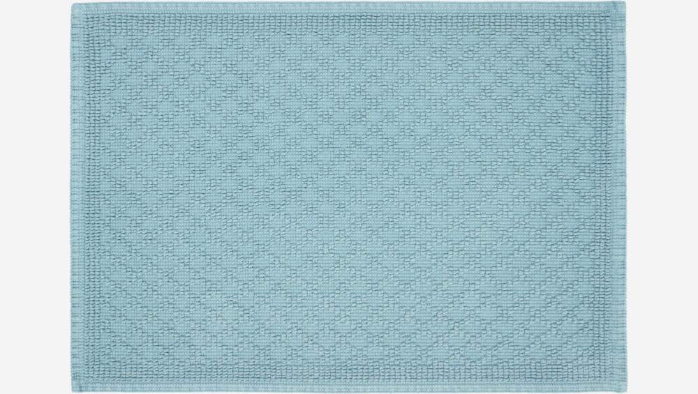 Tappetino da bagno in cotone - 50 x 70 cm - Blu