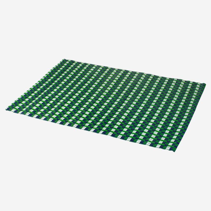 Outdoor-Teppich aus Polypropylen - 120 x 180 cm - Blau/Grün