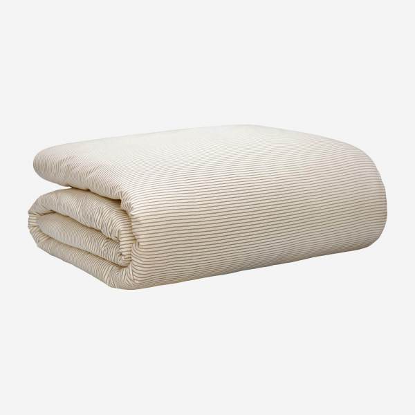 Juego de ropa de cama en algodón lavado  - 260 x 240 cm + 2 fundas de almohada de 65x65 cm - Dibujo