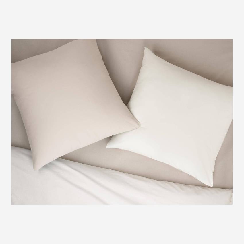 Completo letto in cotone lavato - 200 x 200 cm + 2 federe 65 x 65 cm - Bianco