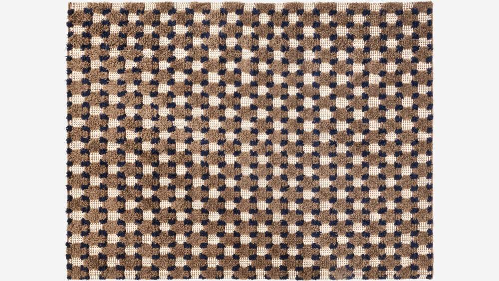 Tapete tufado à mão em lã e algodão - 170 x 240 cm - Multicolor