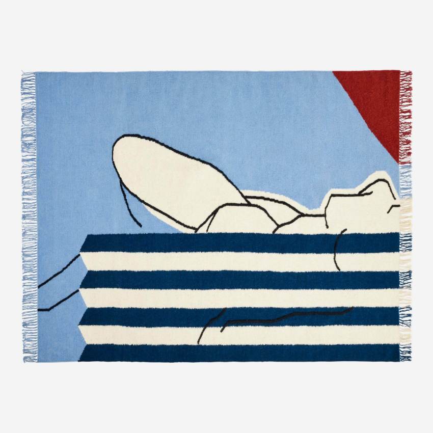 Tapis en laine et coton tissé main - 170 x 240 cm - Multicolore - Design by Floriane Jacques