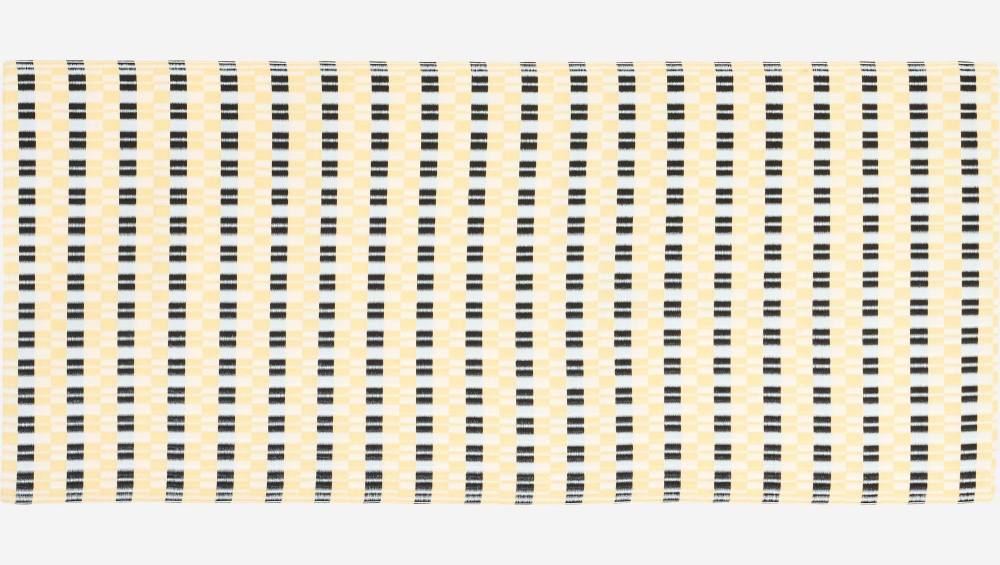 Outdoor-Teppich aus Polypropylen - 75 x 180 cm - Schwarz/Beige