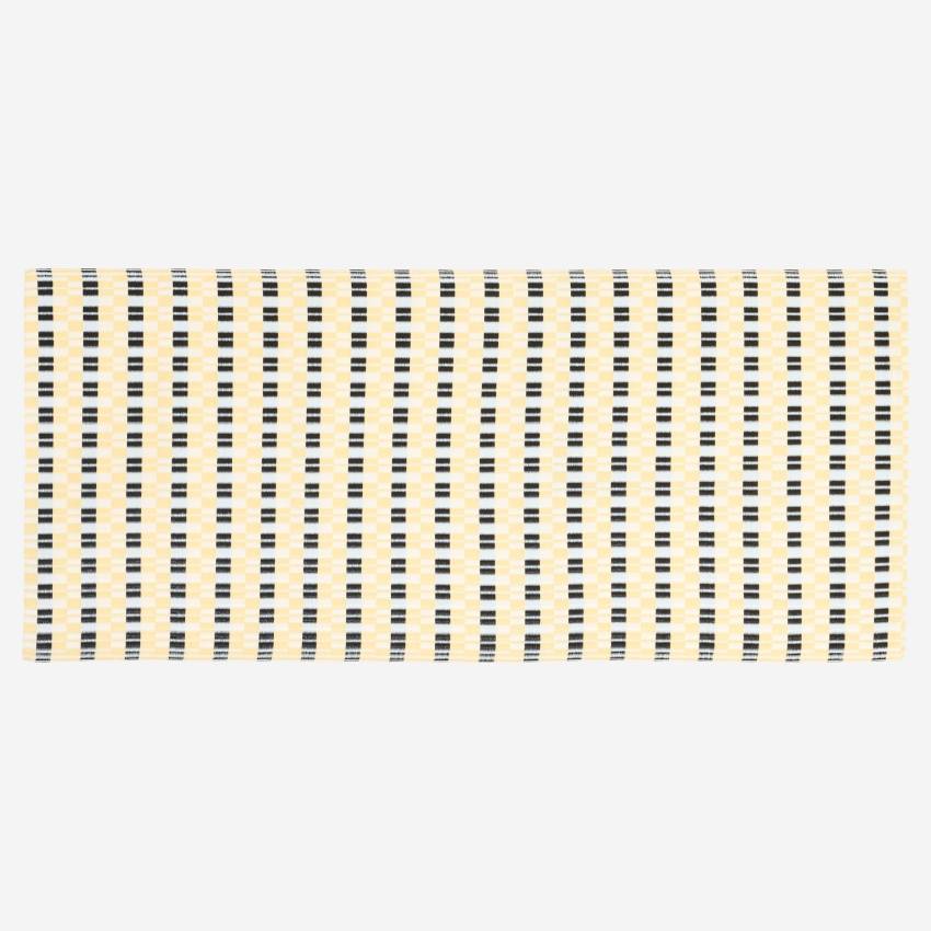 Tappeto per esterni in polipropilene - 75 x 180 cm - Nero/Beige