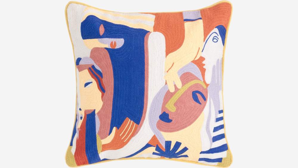 Kissen aus Baumwolle - 45 x 45 cm - Motiv by Floriane Jacques
