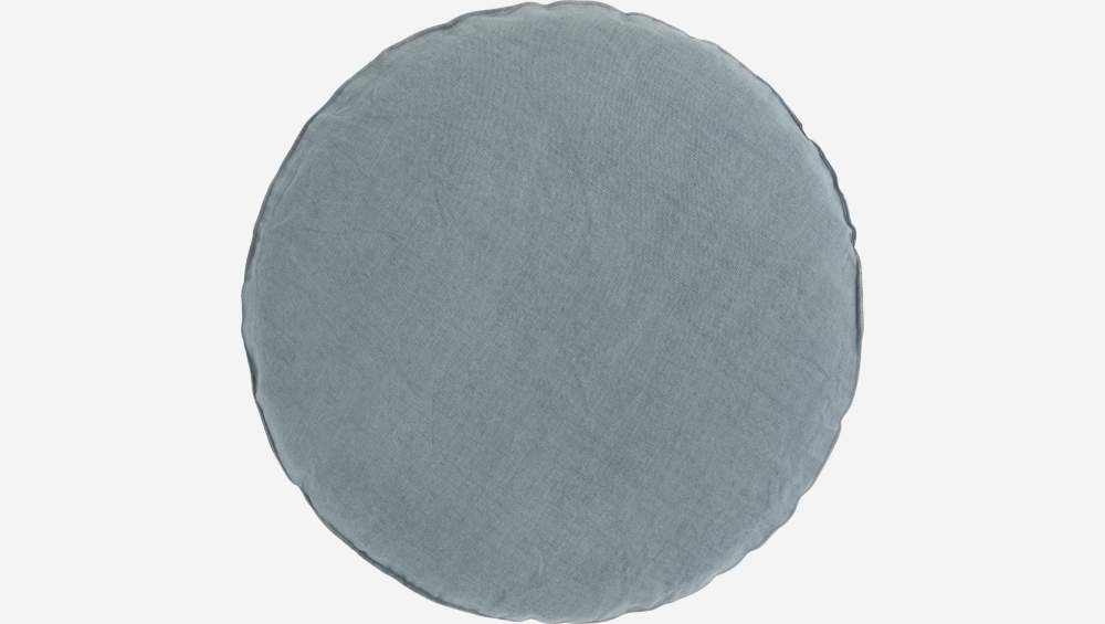 Cuscino rotondo in lino - 40 cm - Grigio antracite