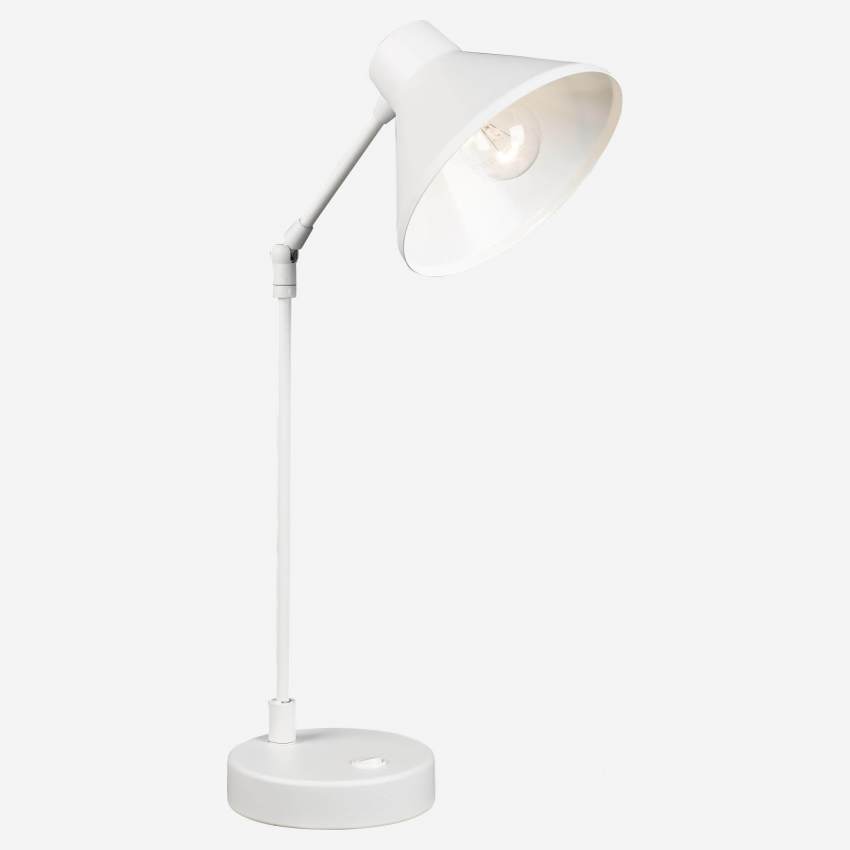 Lampada da scrivania in metallo - 54 cm - Bianco
