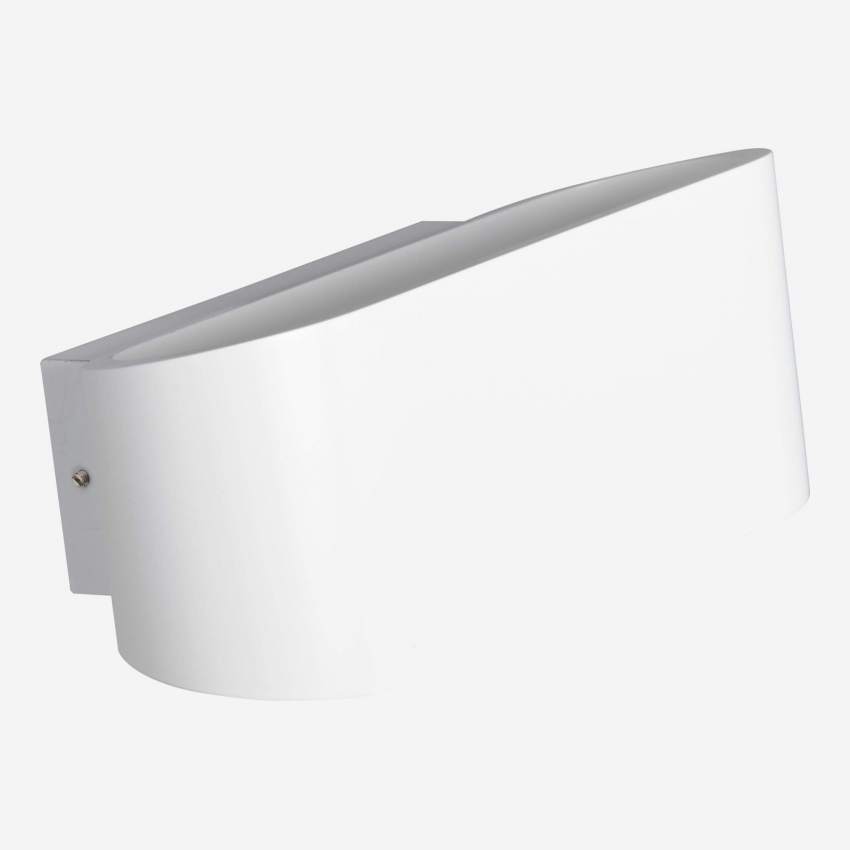 Lampada da parete 18 cm in metallo bianco