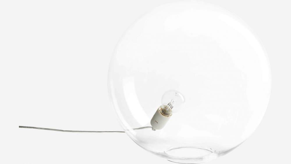 Tafellamp van transparant glas