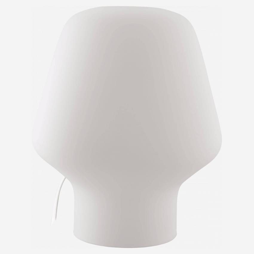 Tafellamp van wit glas