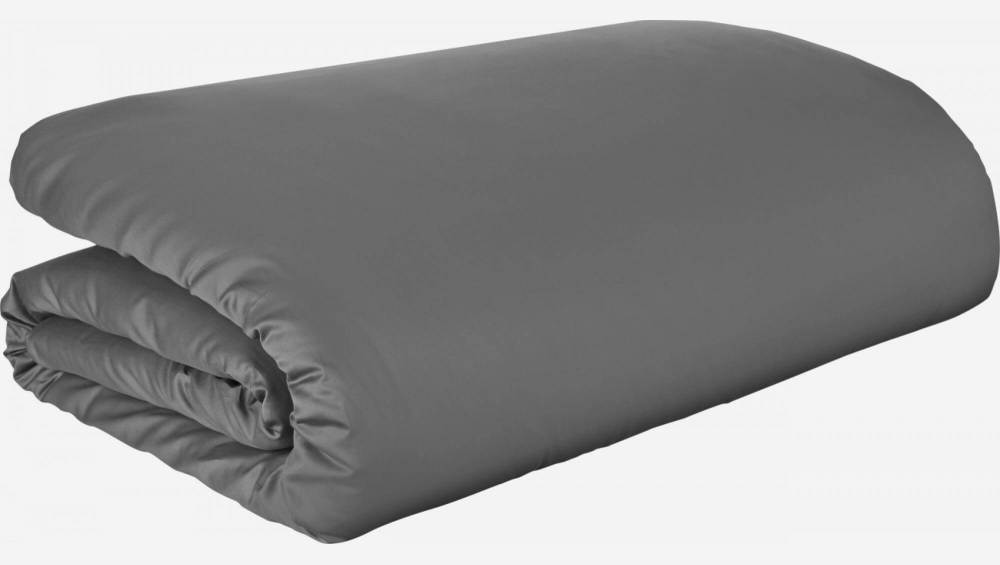 Capa de edredão de algodão - 240 x 260 cm - Cinza