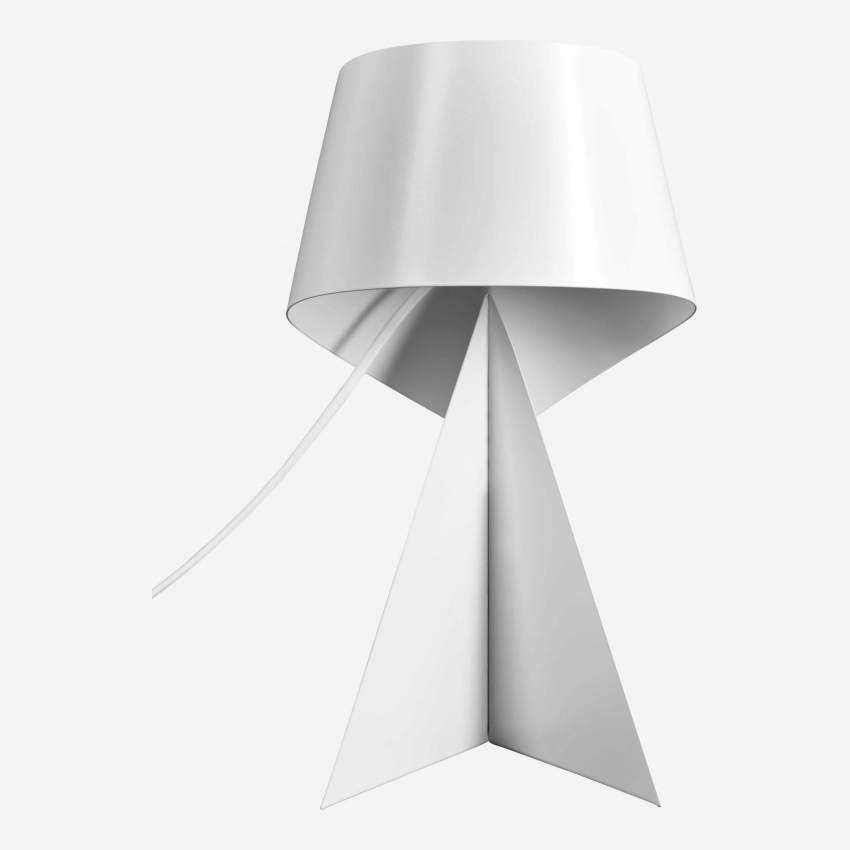 Lampe de table en métal - Blanc - 36 cm
