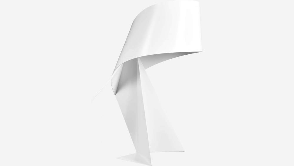 Candeeiro de mesa de metal - Branco - 52 cm