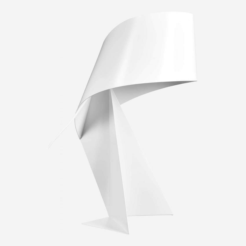 Lampada da tavolo in metallo - Bianco - 52 cm