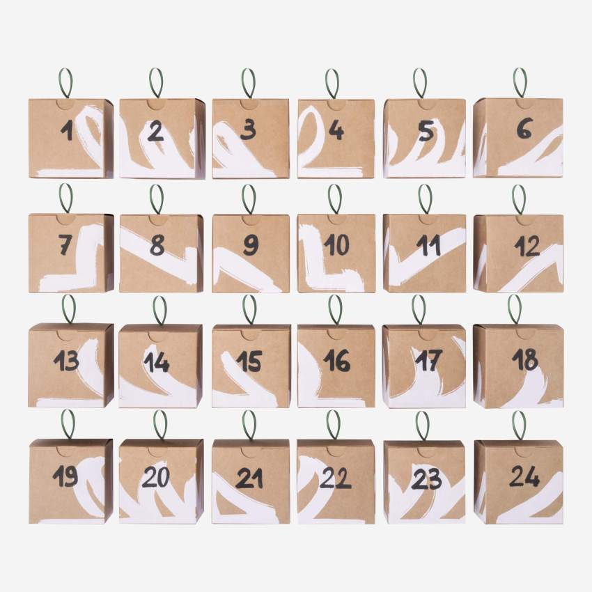 Calendrier de l'avent en papier - 24 boîtes - Design by Habitat Design Studio