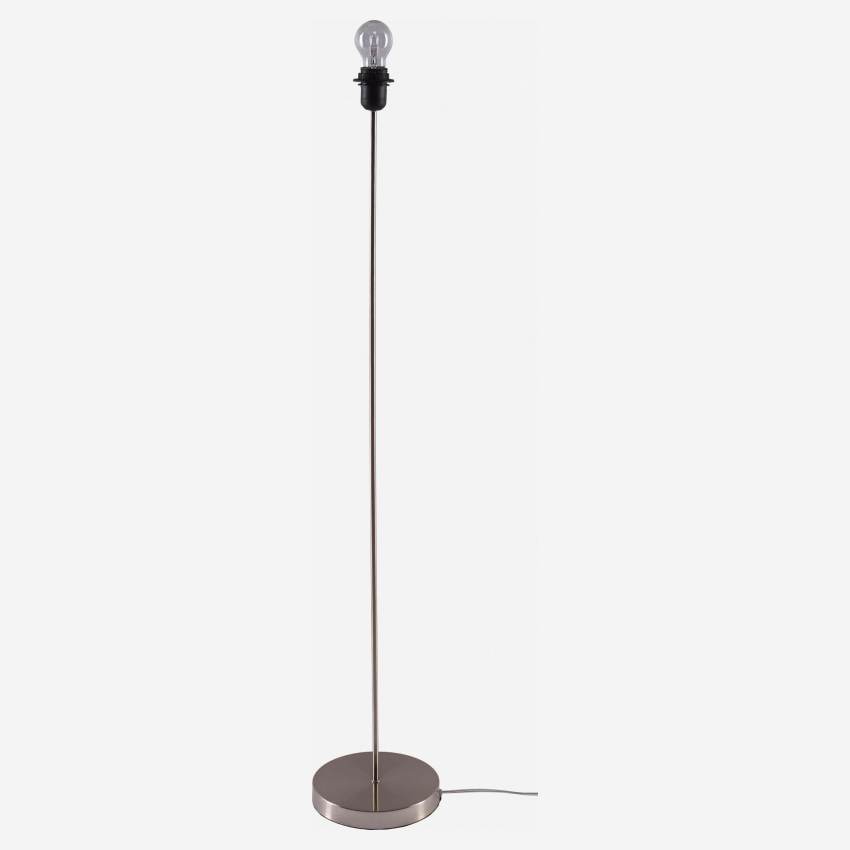 Pied de lampadaire en métal brossé - 130 cm - Argent