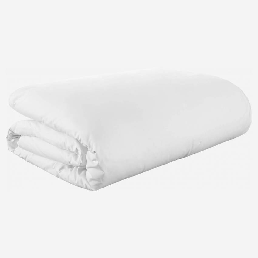 Capa de edredão de algodão - 140 x 200 cm - Branco