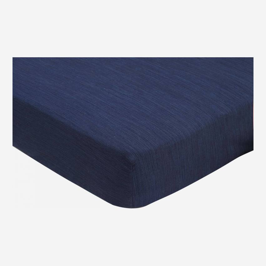 Lenzuolo in cotone montato - 140 x 200 cm - Blu notte