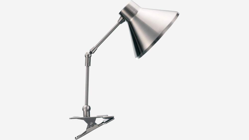 Lámpara de escritorio 54cm con pinza de acero de metal negro