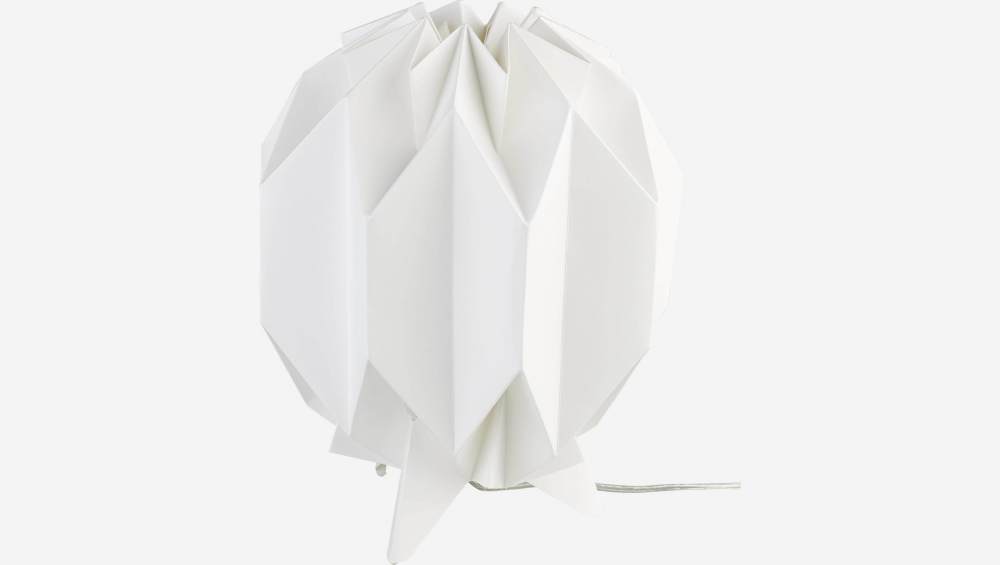 Lámpara de mesa 28cm de papel blanco