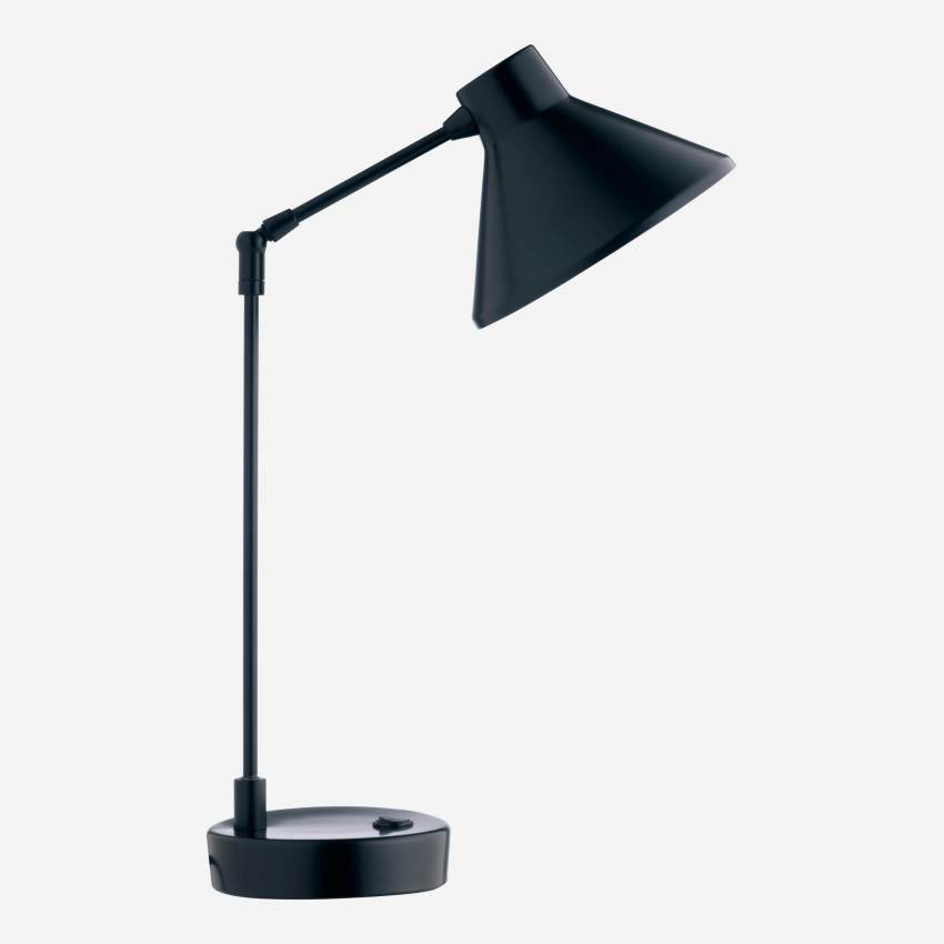 Lámpara de escritorio 54cm de acero de metal negro