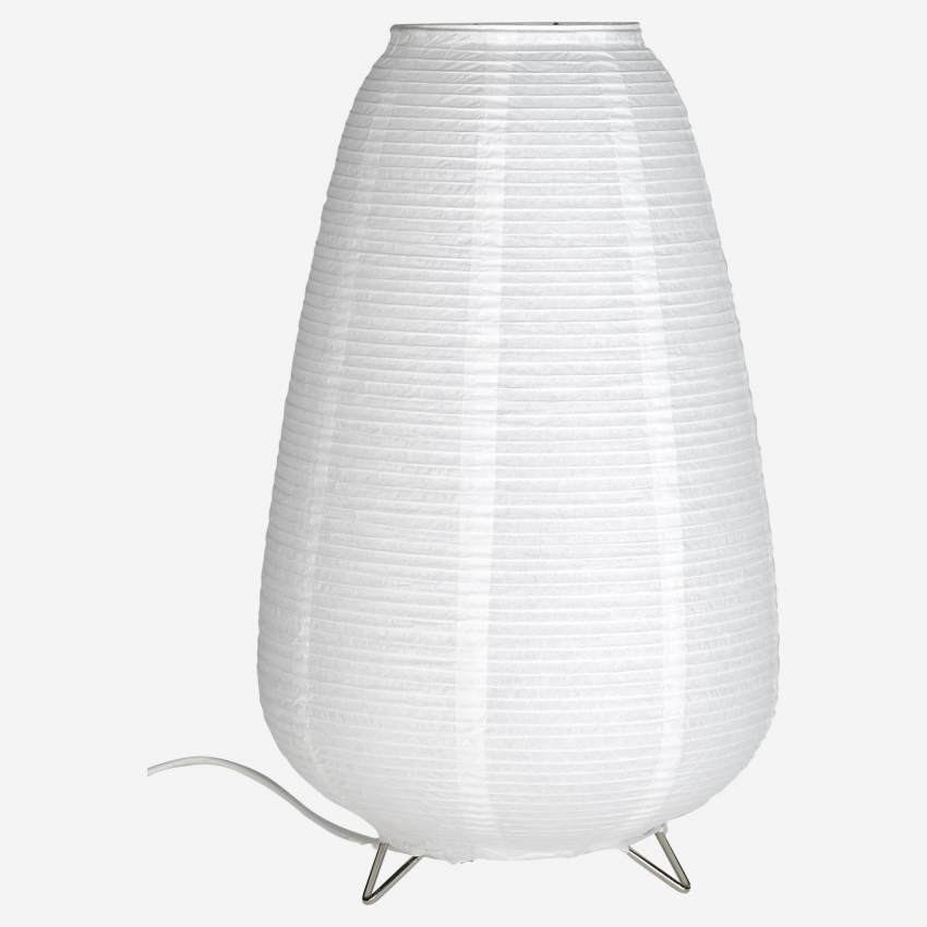 Lámpara de mesa de papel blanco, 37 cm