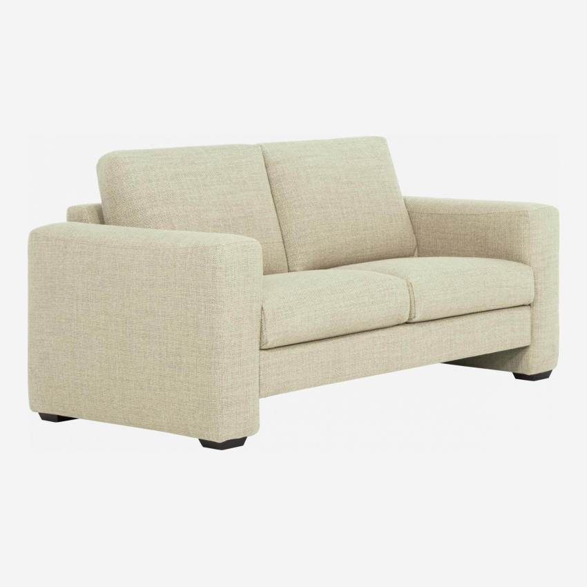 2-Sitzer-Sofa aus Stoff, cremeweiß - fester Komfort