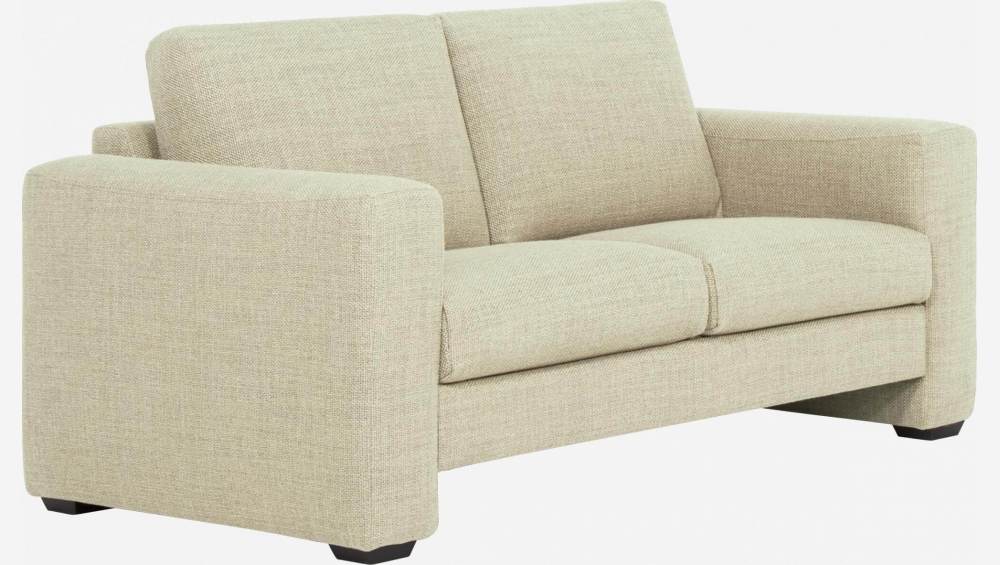 2-Sitzer-Sofa aus Stoff, cremeweiß - mittelfester Komfort