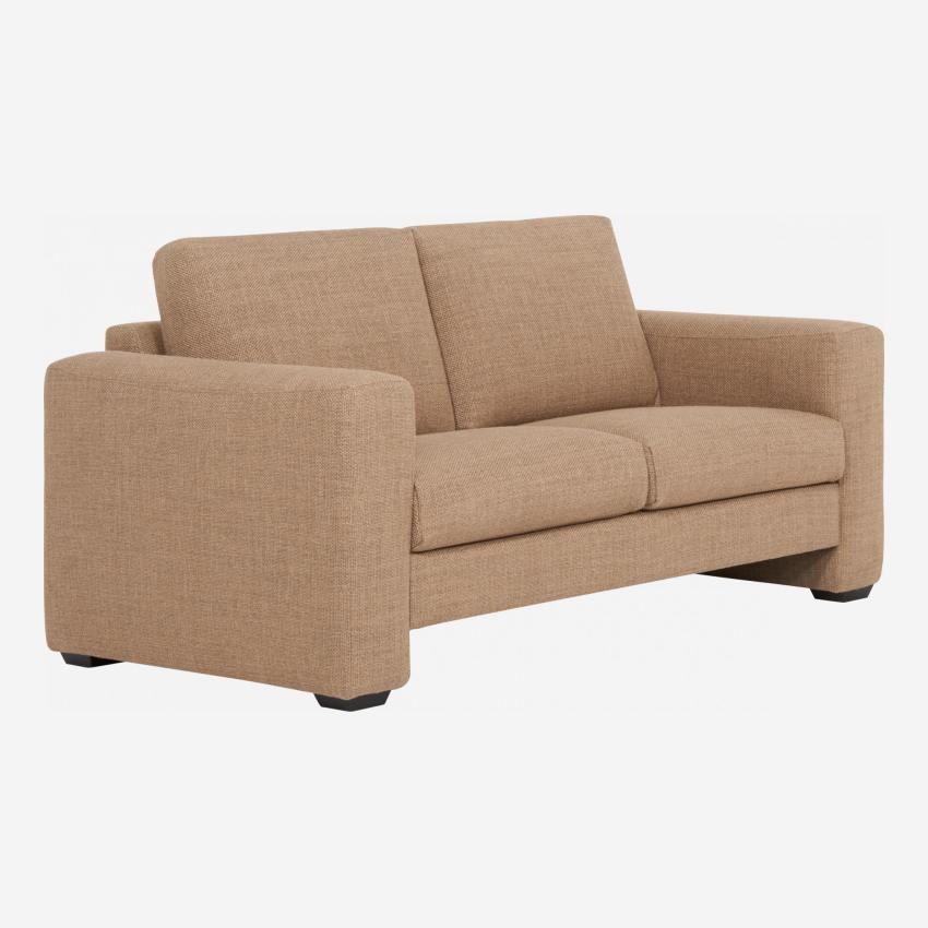 2-Sitzer-Sofa aus Stoff, graubraun - fester Komfort