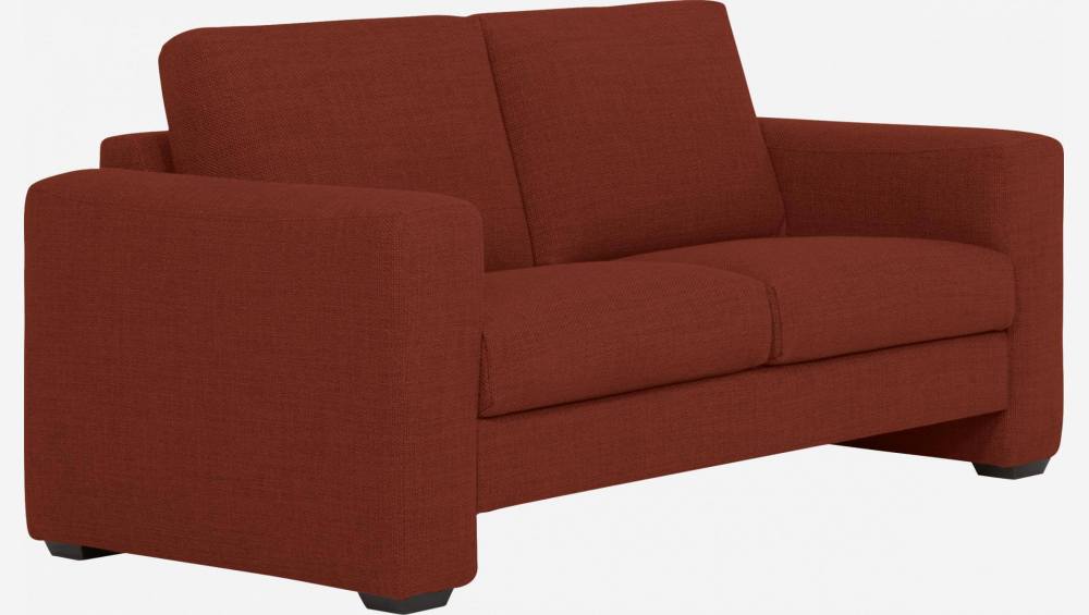 2-Sitzer-Sofa aus Stoff, rostrot -  fester Komfort