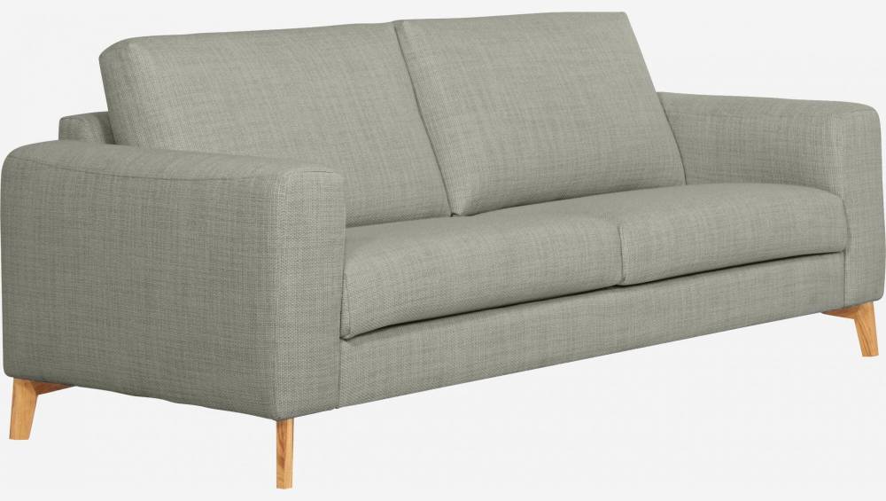 3-Sitzer-Sofa aus Stoff, hellgrau - fester Komfort