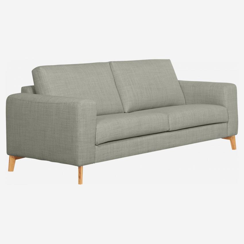 3-Sitzer-Sofa aus Stoff, hellgrau - fester Komfort