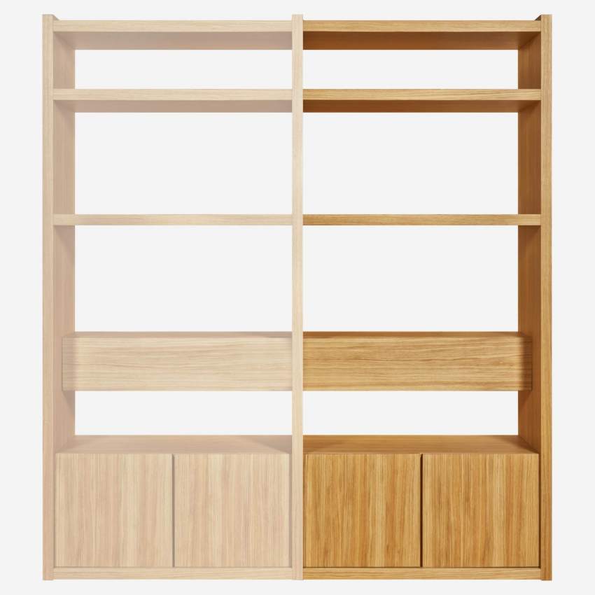 Extensão: grande modelo para estante de livros em madeira de carvalho