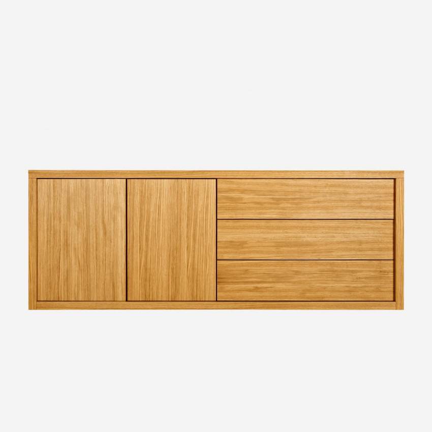 Sideboard mit 2 Türen und 3 Schubladen aus Eiche