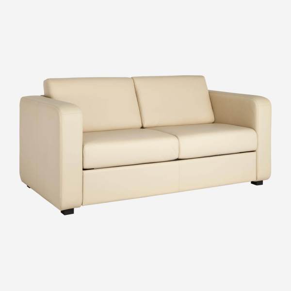 2-Sitzer-Sofa aus Leder - Cremefarben
