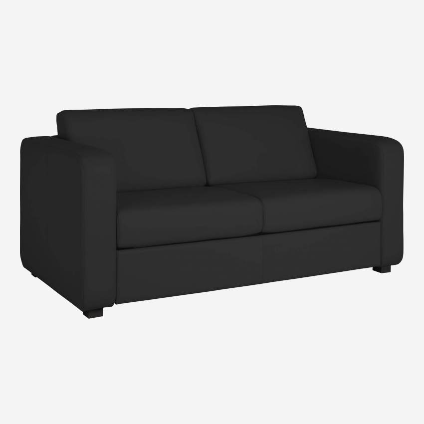 Canapé compact en cuir - Noir