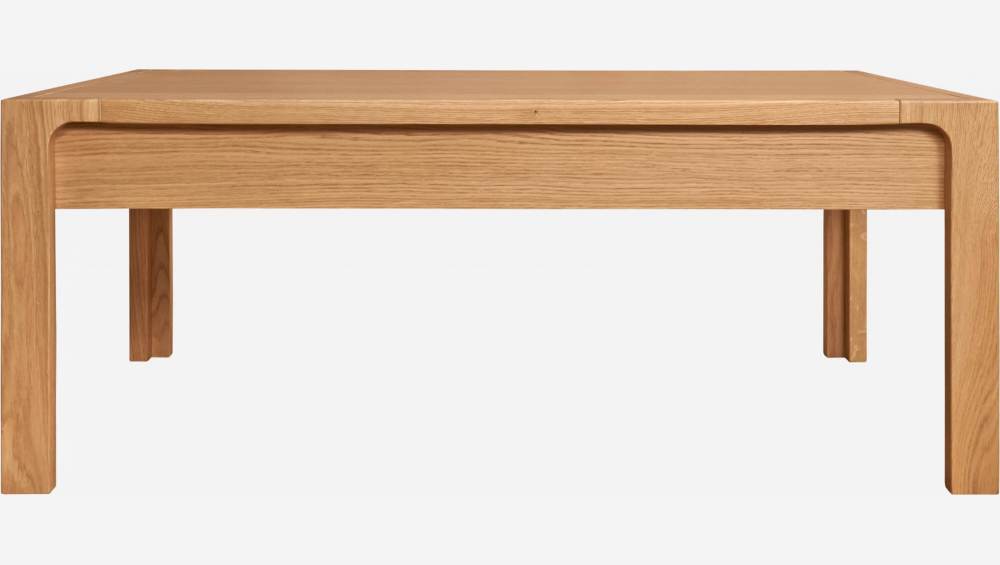Table basse avec tiroirs en chêne