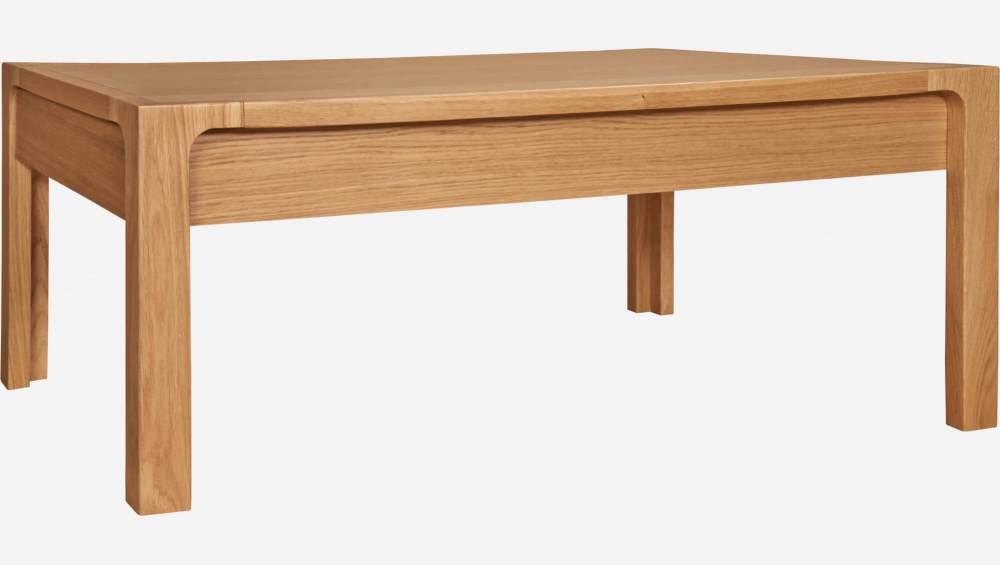 Table basse avec tiroirs en chêne