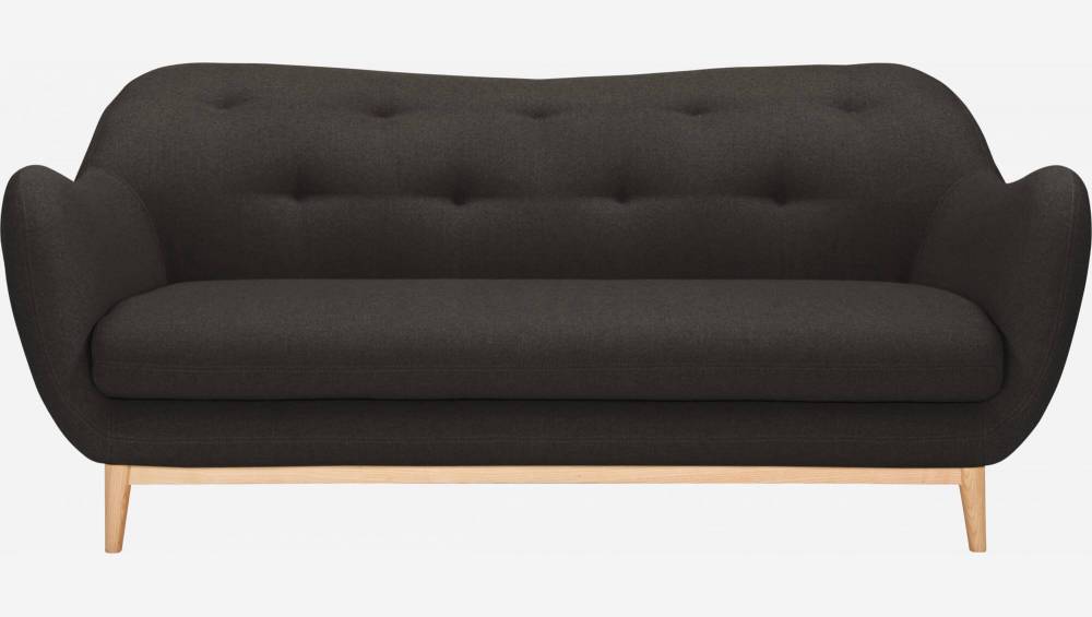 3-Sitzer-Sofa aus dunkelgrauem Stoff - Design by Adrien Carvès