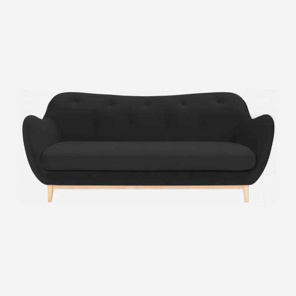 Sofá em veludo cinza de 3 lugares - Design by Adrien Carvès