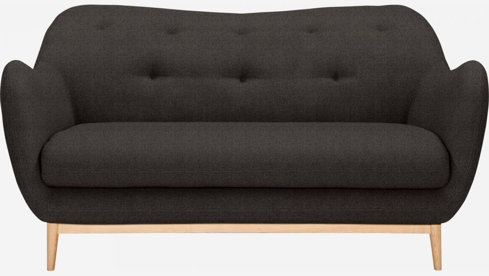 2-Sitzer-Sofa aus dunkelgrauem Stoff - Design by Adrien Carvès