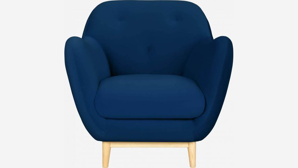Sessel aus blauem Samt - Design by Adrien Carvès