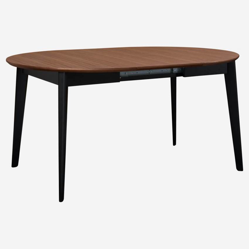 Mesa em madeira de nogueira e preta