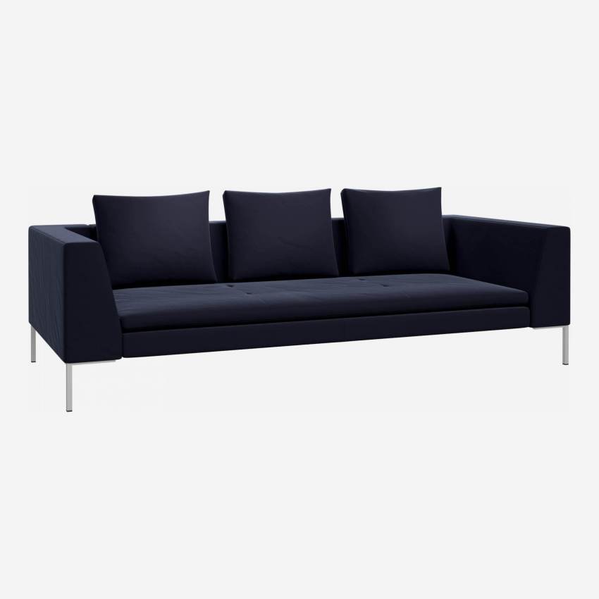 3-Sitzer-Sofa aus Samt - Tintenblau