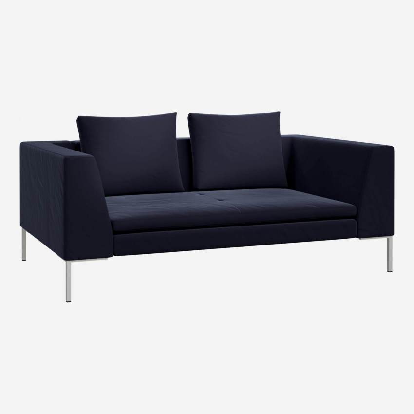 2-Sitzer-Sofa aus Samt - Tintenblau