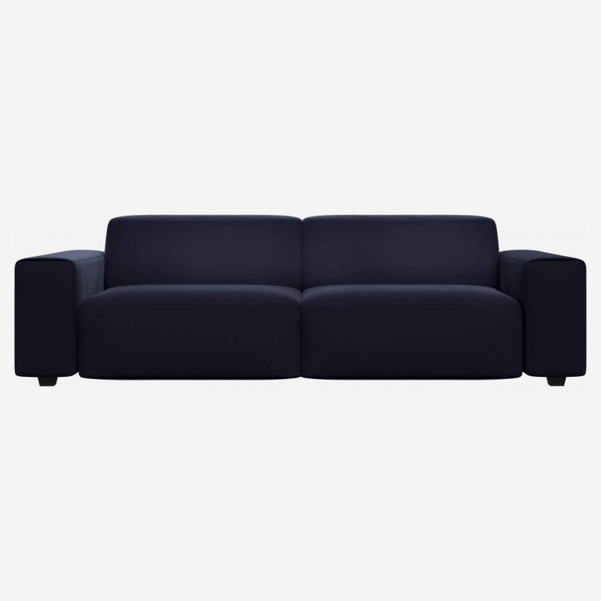 4-Sitzer Sofa aus Samt - Tintenblau